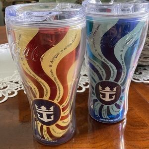 Royal Caribbean drink tumblers Buy one get one FREE!  mint condition kee…